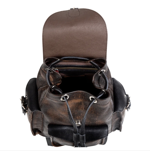 FreeBird by Steven BRETT Brown Distressed Backpack - Picture 5 of 11